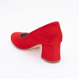 Pantofi dama Rosii cu Toc Gros 1467