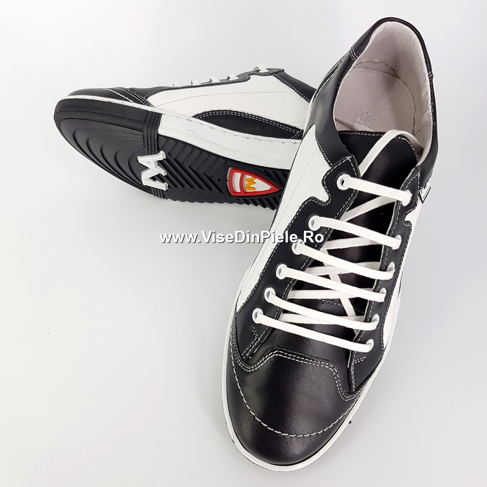 Pinpoint salty Nerve ViseDinPiele - REDUCERI :: Pantofi sport Marelbo din piele 707 N+Alb