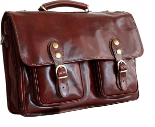  Servieta din piele naturala, port laptop, S143