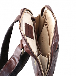 Geanta de umar crosbody din piele naturala, AMRO, GB121B
