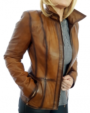 Jacheta dama din piele naturala TF33-M