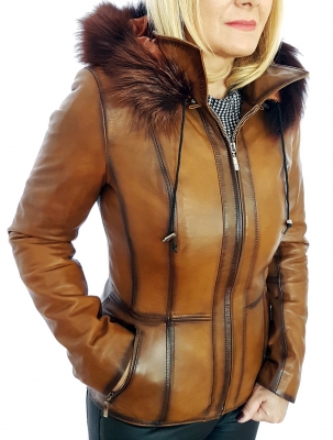 Jacheta dama din piele naturala TF33-M