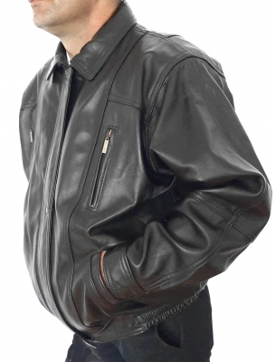 Jacheta piele naturala SB26 Neagra