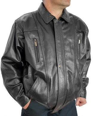 Jacheta piele naturala SB26 Neagra