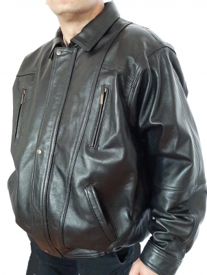Jacheta piele naturala SB26 Neagra