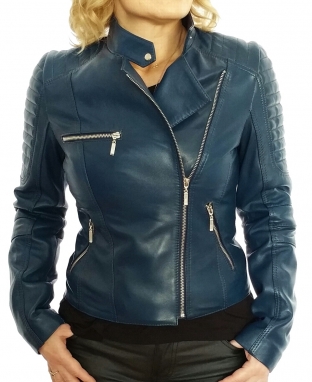 Jacheta din piele TF14-Blue