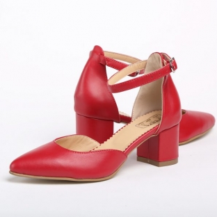 Pantofi Rosii Decupati 0566