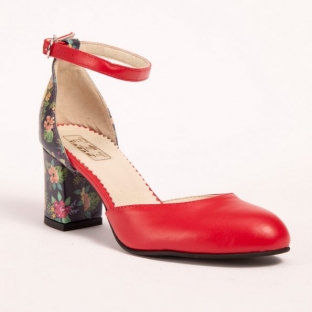 Pantofi Rosii Decupati 0631
