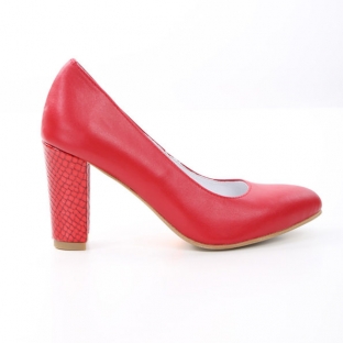 Pantofi rosii piele naturala 038