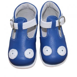 Pantofi casual pentru copii din piele naturala albastru 3208