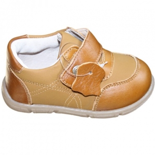 Pantofi copii din piele naturala camel A2640