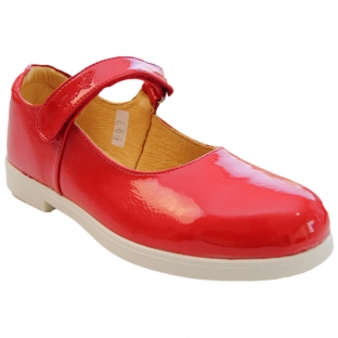 Pantofi fete piele lac 2072 rosu