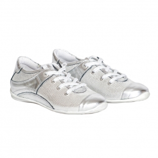 Pantofi fete piele Marika argintiu