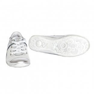Pantofi fete piele Marika argintiu