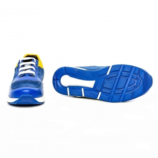Pantofi sport din piele pentru copii Horia  Blu Galben