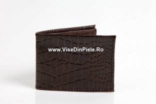 Portmoneu piele croco