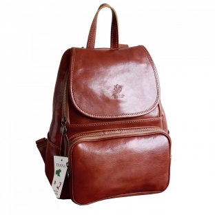 Rucasc dama piele naturala,coniac, R101A