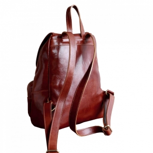 Rucasc dama piele naturala,coniac, R101A