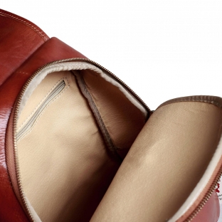 Rucasc dama piele naturala,coniac, R101A