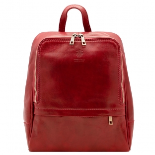 Rucsac barbati din piele naturala vachetta, bordo, R135D