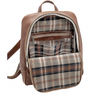 Rucsac barbati din piele naturala vachetta, bordo, R135D