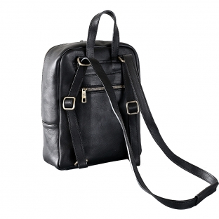 Rucsac dama din piele naturala, negru, R133