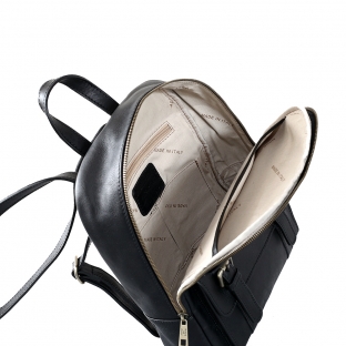 Rucsac dama din piele naturala, negru, R133