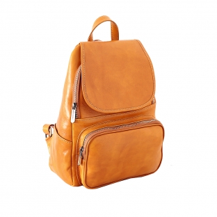 Rucsac dama din piele naturala vachetta,galben, R101G