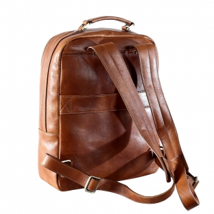 Rucsac dama pentru laptop din piele natura, miere, DR126C