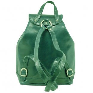 Rucsac din piele naturala de bovina, verde,  R110V