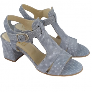 SANDALE dama VDM055 din piele naturala intoarsa bleu