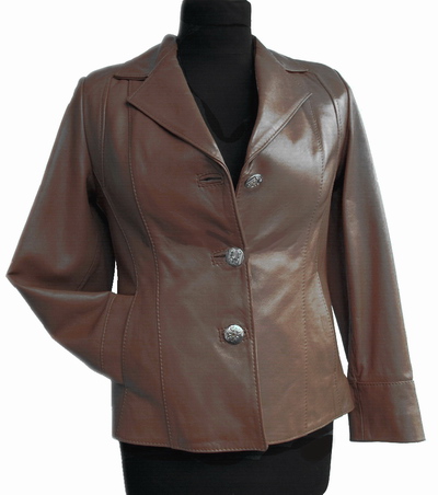 Sacou dama piele A09 MARO BRUN