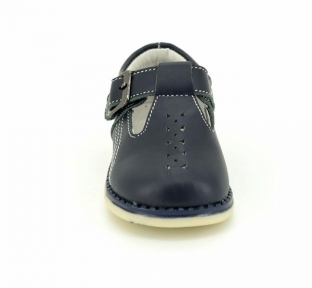 Sandale copii din piele naturala bleumarin A2904