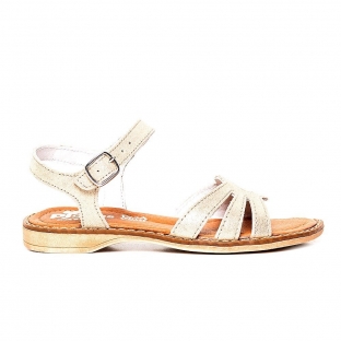 Sandale din piele pentru fete Core auriu