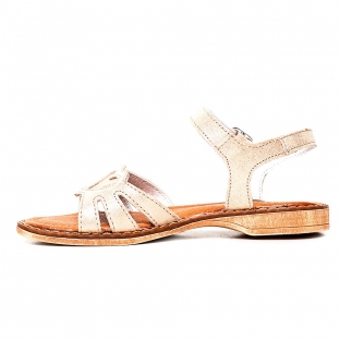 Sandale din piele pentru fete Core auriu