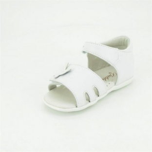 Sandale fete din piele naturala alb A3326
